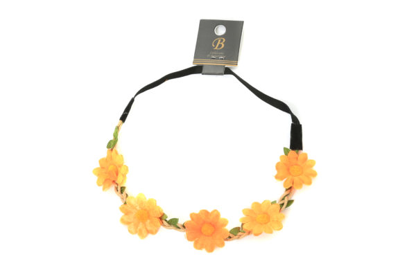 Bloemenbandje oranje