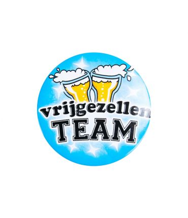 Button klein - vrijgezellen team blauw