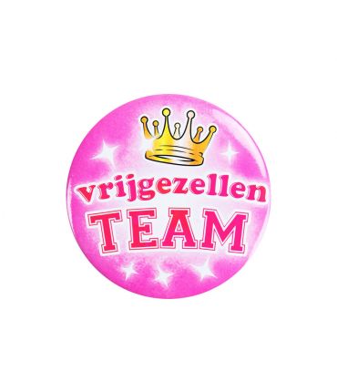 Button klein - vrijgezellen team roze