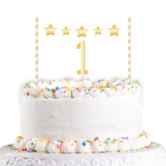 Cake Topper1st Birthday Gold