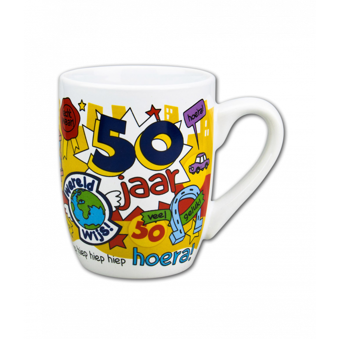 Cartoonmok 50 jaar man