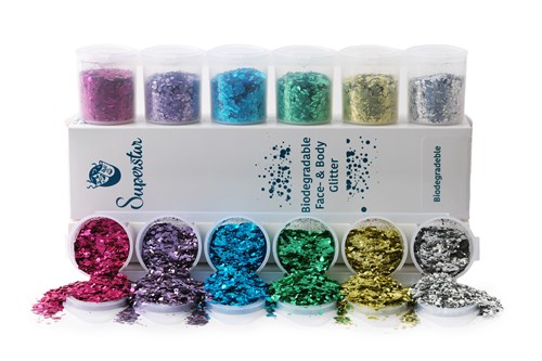Chunky glitter 6-pack biodegrad.