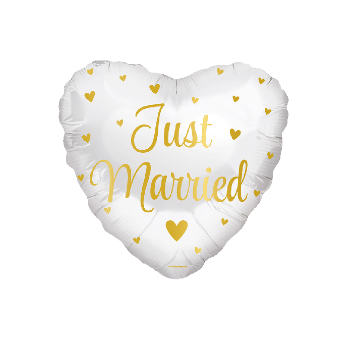 Folie ballon Just Married hart