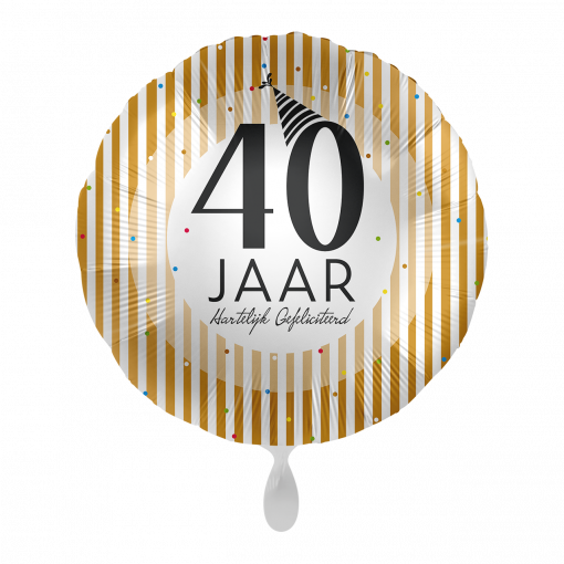 Folieballon 40 jaar goud