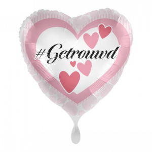 Folieballon #Getrouwd hart