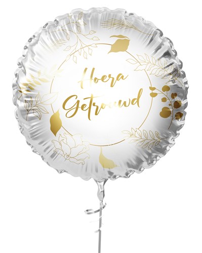 Folieballon "Hoera getrouwd"