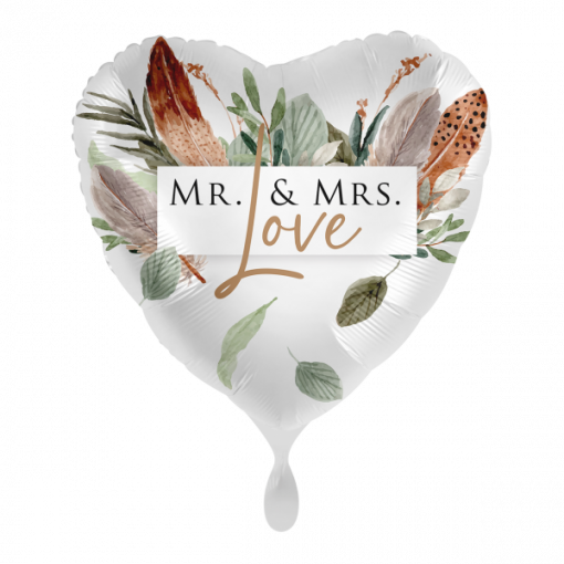 Folieballon Mr & Mrs Love