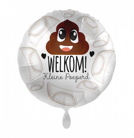 Folieballon Wekom kleine poeperd