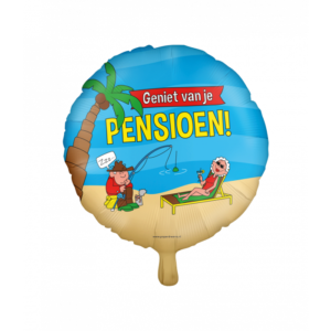 Folieballon cartoon Pensioen