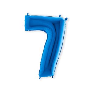 Folieballon cijfer 7 blauw (100cm)