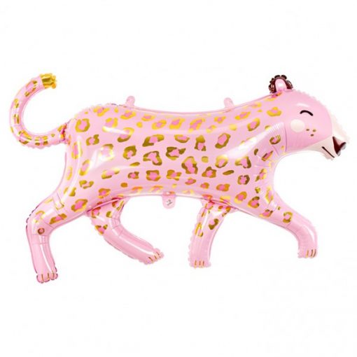 Folieballon roze luipaard