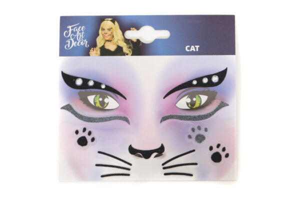 Gezicht sticker kat