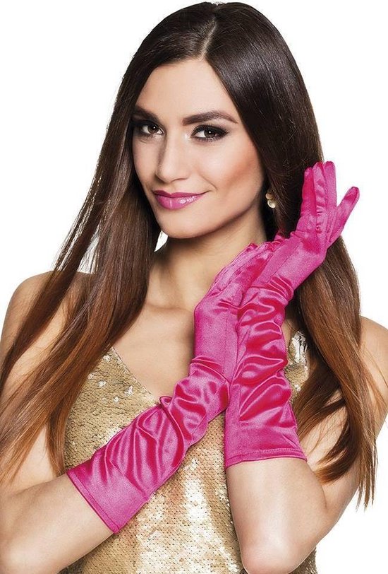 Handschoenen elleboog Monte Carlo roze