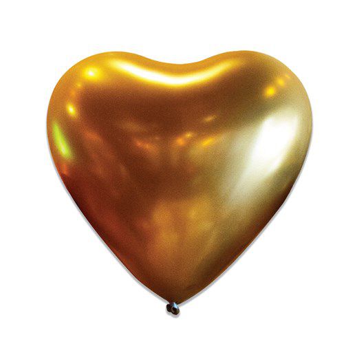 Latex satijnen hartjes goud