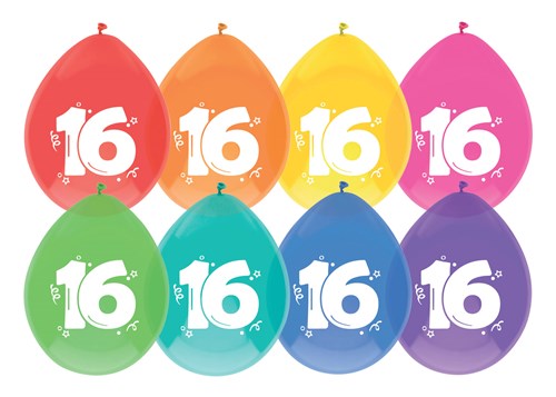 Leeftijdsballonnen multi 18 jaar