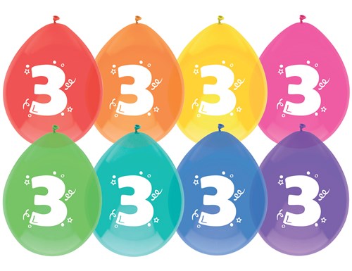 Leeftijdsballonnen multi 18 jaar