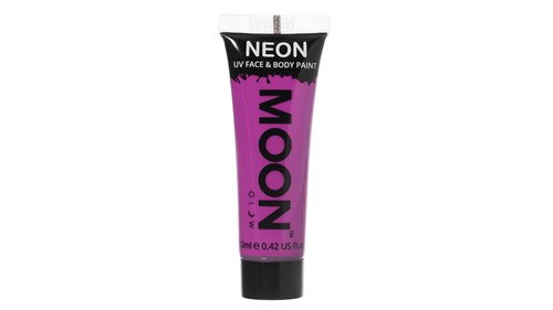 Neon UV face & body paint purple