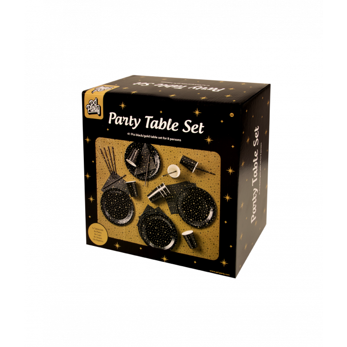 Party Table set black/gold