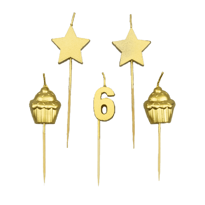 Party cake candles - 6