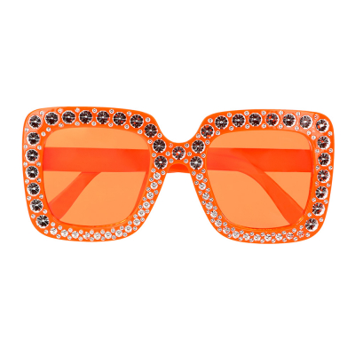 Partybril Bling Bling oranje