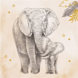 Servetten baby safari nude