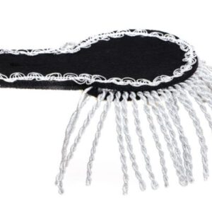Set schouder epauletten zwart met zilver