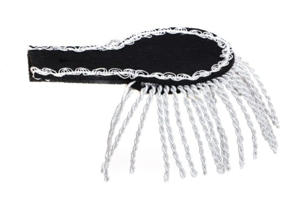 Set schouder epauletten zwart met zilver