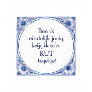 Tegels defls blauw - Jarig, Kut