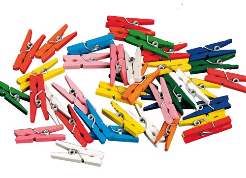 Wasknijpertjes assorti - 20 stuks