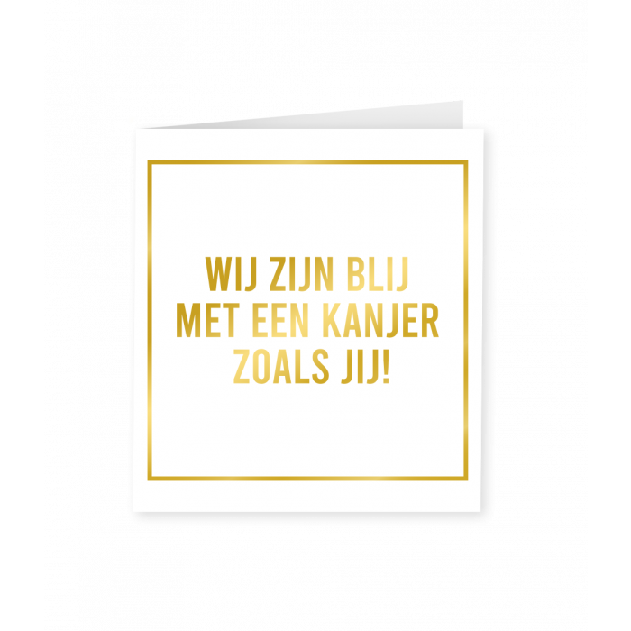 Wenskaart Gold&White Kanjer