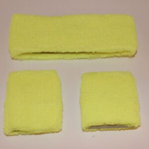 Zweetbandjes neon geel