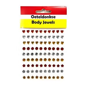 body jewels rood/wit/geel Oeteldonk