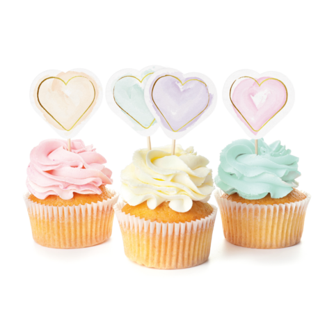 Cake toppers Hart pastel