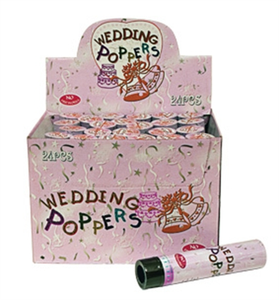 Confetti shooter wit (20cm)