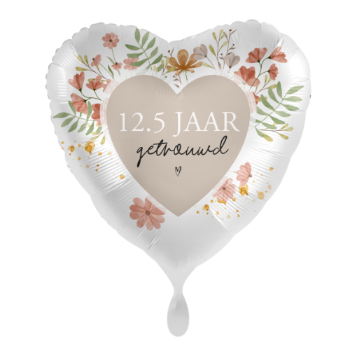 Folieballon 12,5 jaar getrouwd