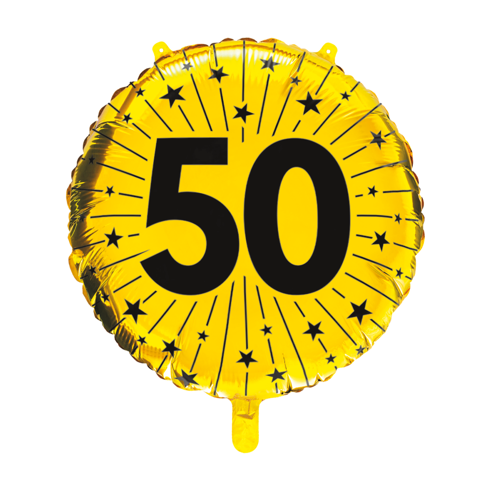 Folieballon 50 goud