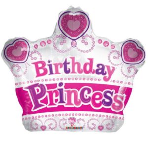 Folieballon Birthday Princess crown