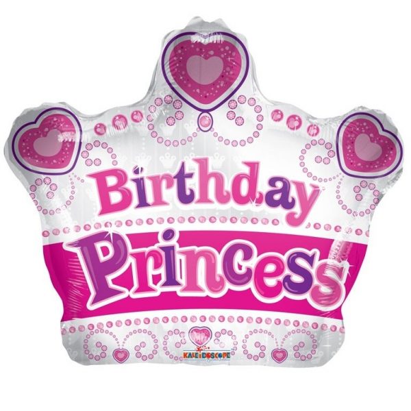 Folieballon Birthday Princess crown