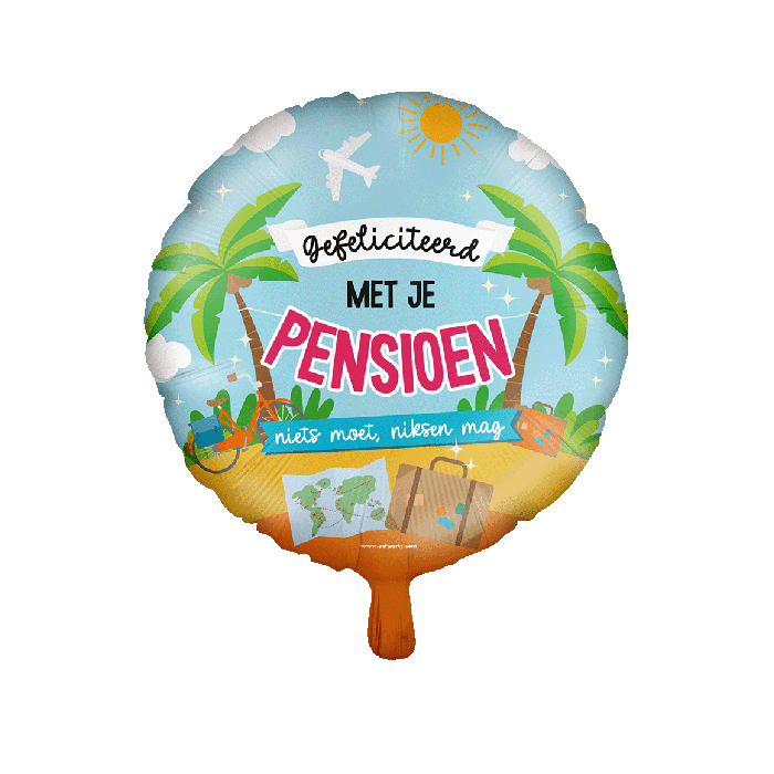 Folieballon Gefeliciteerd met je Pensioen
