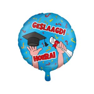 Folieballon Geslaagd cartoon