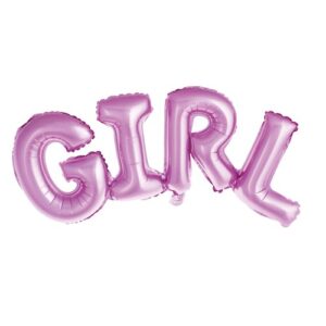 Folieballon "GIRL" roze