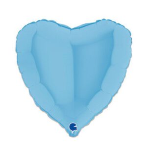 Folieballon Hart lichtblauw