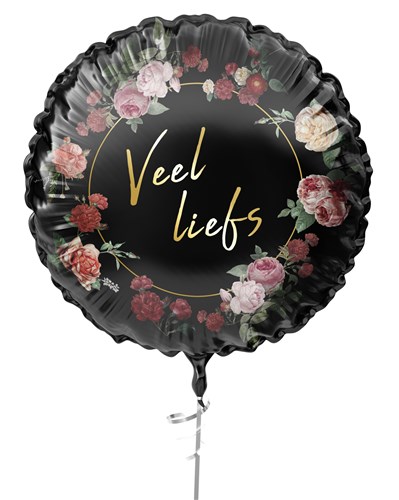 Folieballon Veel liefs