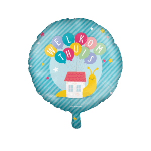 Folieballon Welkom Thuis (Slak in huis)
