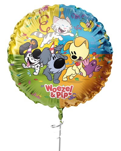 Folieballon Woezel en Pip