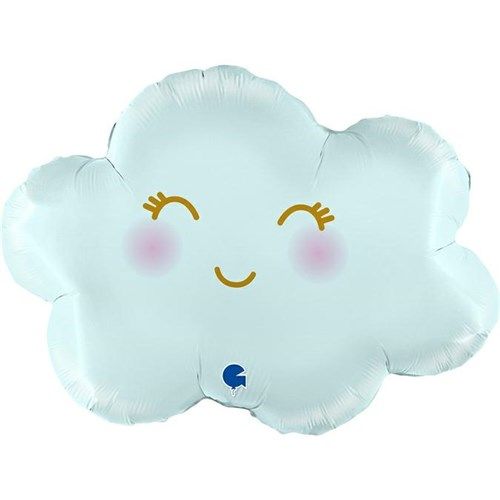 Folieballon Wolk satijn blauw