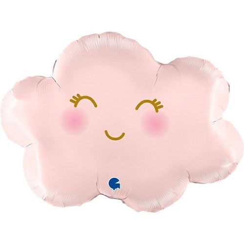 Folieballon Wolk satijn roze