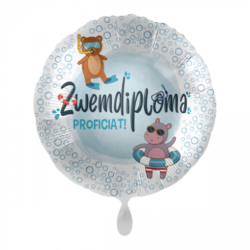 Folieballon Zwemdiploma proficiat