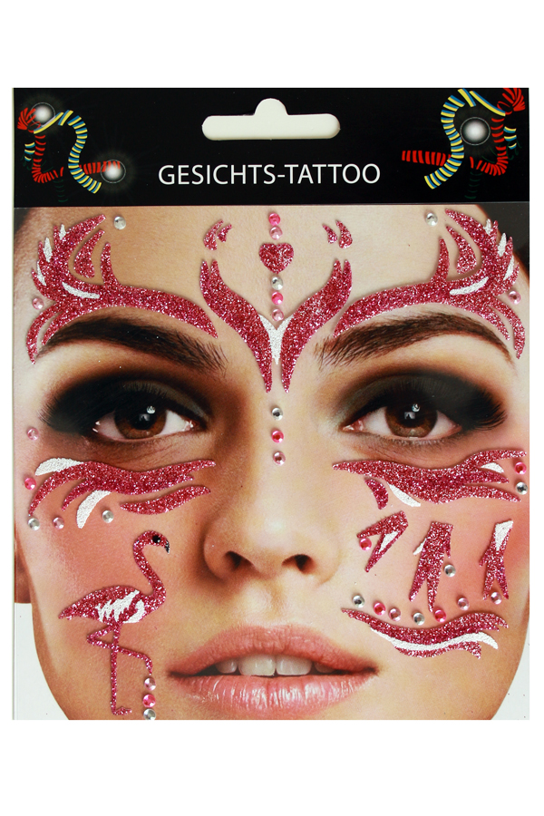 Gezicht sticker Flamingo
