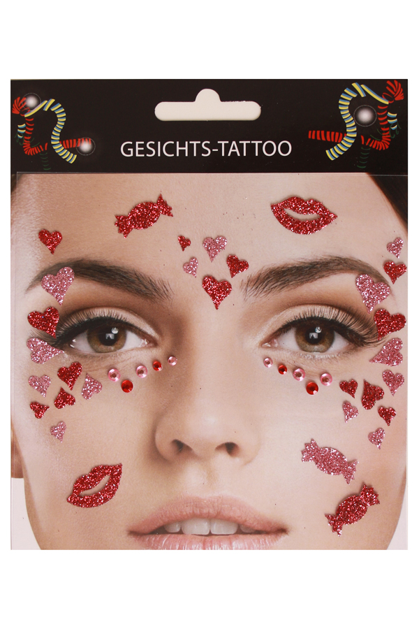Gezicht sticker hartjes